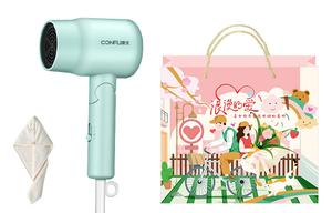 Фен для волос Confu, Green (with Valentine's Day goodie bag + hair dryer cap)