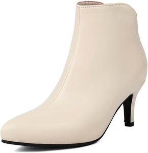 Женские ботильоны с заостренным носком, каблук-стилетто, невысокие туфли на каблуке Glglgege, Beige