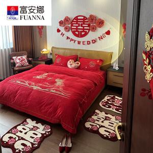 FUANNA Комплект постельного белья 4 предмета, 180 см, пододеяльник 200x230 см, цвет Dragon and Phoenix Posture