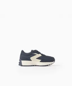 Детские спортивные кроссовки для мальчиков с эластичными шнурками и стелькой из латексной пены Zippy, темно-синий