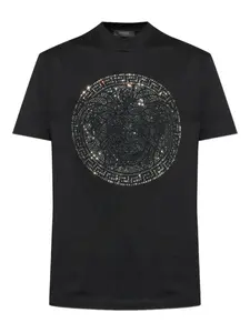 Декорированная футболка Versace, черный
