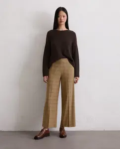 Женские брюки-кюлоты с регулярным кроем из мягкой фланели с принтом MARC  O'POLO, коричневый