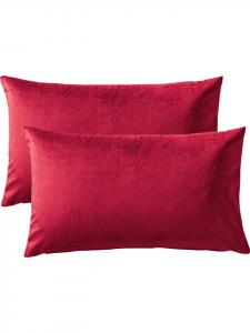 Redbest  Бархатные наволочки, комплект из 2 штук, Kingsville, красного цвета