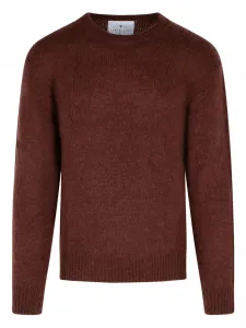 Свитер с круглым вырезом и ребристыми манжетами Seven Gauge, коричневый