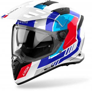 Шлем Airoh bandit horn enduro, White/Blue/Red