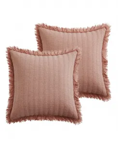 Комплект из 2 подушек Wilhemina, европейский стиль Levtex, пыльная роза