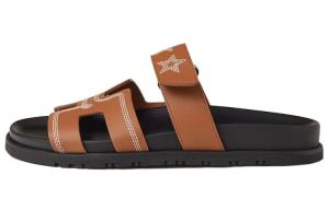 Шлёпанцы Chypre женские коричневые HERMES