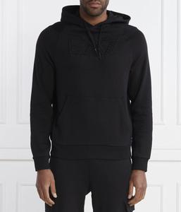 Толстовка мужская Ea7 Regular Fit с карманом-кенгуру, черный