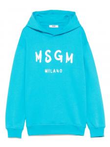 Худи с логотипом MSGM Kids, синий