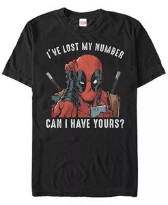 Футболка с коротким рукавом Marvel Men's Deadpool I Lost My Number Fifth Sun, черный