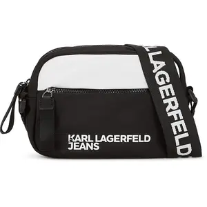 Сумка через плечо Karl Lagerfeld Jeans A3M30239 Essential черно-белая, черный