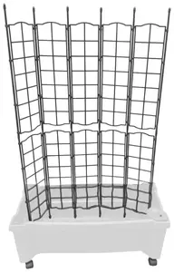 Трельяж KHW "Calypso", ШxГxВ: 79x35x115 см, с колесами и системой орошения 79х115х35 см, белый