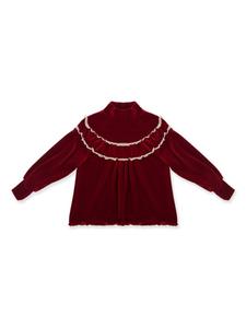 La Stupenderia велюровая блузка, красный