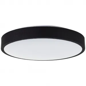 Светодиодный потолочный светильник Filiz, 1 шт., теплый белый, текстиль, Ø 39 см, 24 Вт, 2400 лм, 3000 К, диммируемый в 3 уровня Brilliant, черно-белый