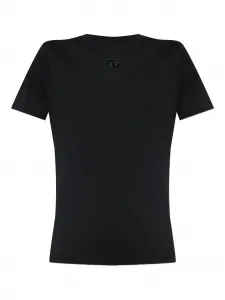 Футболка с овальной вставкой DIESEL, черный