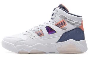 Кеды, скейтборд обувь женская высокая белый/синий 361°