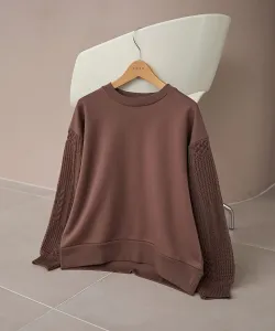 Флисовая толстовка с косами и функцией переключения режимов вязания 1 Coen, цвет Dk Brown