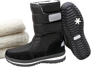 SkiPdrDa Женские зимние сапоги на снег водонепроницаемые, легкие, теплые, модные, средние по голенищу (6.5, синие)