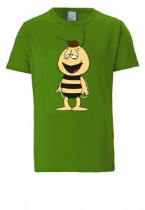 LOGOSHIRT Футболка 'Die Biene Maja - Willi' в зеленом цвете