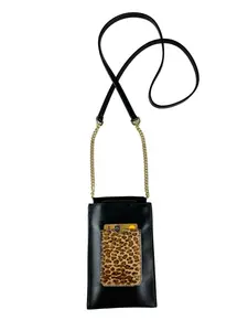 Сумка через плечо COLLEZIONE ALESSANDRO "Handy Leo", кожаная, с отделением для кредитных карт, черный