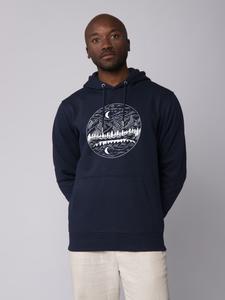 Толстовка wat? Apparel Sweatshirt Mountains by night, темно-синий