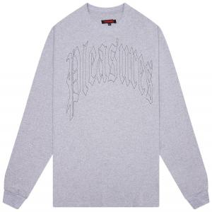 Рубашка с длинными рукавами Pleasures Twitch, серая, серый