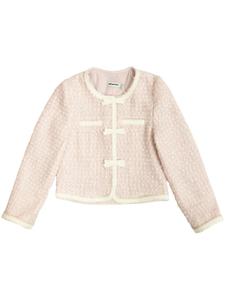 Куртка из твида Self-Portrait Kids, розовый