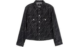 Джинсовая куртка мужская постиранная черная WE11DONE