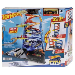 Hot Wheels City, набор, трансформация гоночной башни, HKX 43