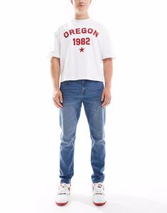 Узкие джинсы & SONS средне-синего цвета Only & Sons