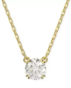 Ожерелье с подвеской Constella Crystal Silver Tone, 14-7/8 дюйма + удлинитель 2 дюйма Swarovski, gold