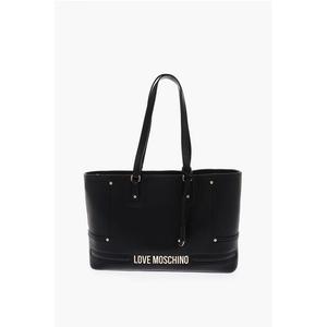 Сумка-тоут LOVE из текстурированной искусственной кожи с тисненым логотипом Moschino, Black
