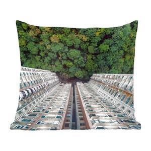 Декоративная подушка MuchoWow, диванная подушка, декоративная подушка для гостиной, 60 х 60 см, квартира в джунглях - чехол на подушку - хлопчатобумажная ткань - декоративные наволочки