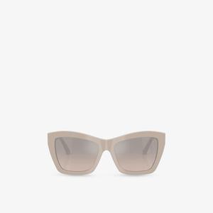 Солнцезащитные очки Jimmy Choo "кошачий глаз" в ацетатной оправе, серый