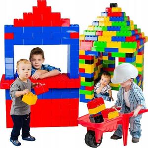 БЛОКИ СТРОИТЕЛЬНЫЕ БРИКС Разноцветные для ДЕТЕЙ БОЛЬШОЙ ГИГАНТ, 141 шт. bj plastik