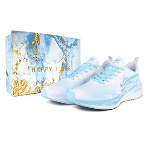 Wuyue износостойкий дышащий низкий кроссовок для повседневной носки, фитнес-тестов, медосмотров, городских поездок и тренировок LINING, синий белый