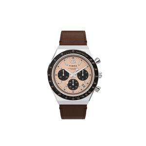 TIMEX Часы Wrist Watch Quartz Movement Metal Strap 40mm Blue Dial Men's Watch, Beige