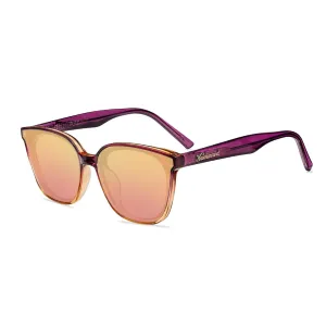 Поляризованные солнцезащитные очки Knockaround Cloud Catchers для женщин и мужчин - «кошачий глаз» - защита от УФ-излучения UV400, Hot Take / Rose Gold