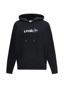 Худи с принтом логотипа OFF-WHITE, черный