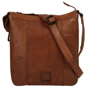 Сумка через плечо Spikes & Sparrow, натуральная кожа, цвет Cognac