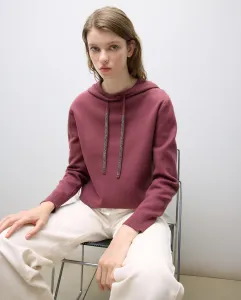 Женская толстовка с капюшоном Tintoretto, бордовый