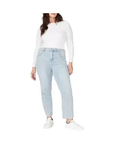 Джинсы Leigh Super Stretch Slim Leg размера Plus ELOQUII, синий