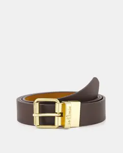 Двухцветный пояс однотонного цвета Jo & Mr. Joe, коричневый