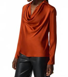 Тандори сатиновая блуза в оранжевом цвете Joseph Ribkoff