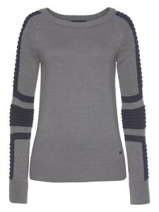 Свитер с круглым вырезом серого и темно-синего цветов ARIZONA