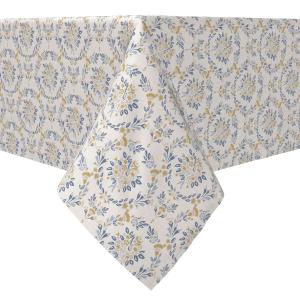 Прямоугольная скатерть, 100% хлопок, элегантные цветочные круги