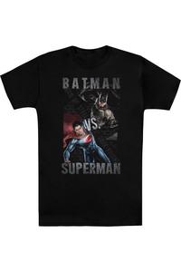 Футболка с коротким рукавом Batman V Superman Hero Split для взрослых Gildan, черный