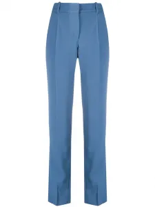 Брюки кроя слим с завышенной талией EMPORIO ARMANI, синий