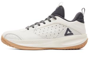 PEAK Баскетбольные кроссовки Lan Qie с амортизацией, дышащими и эластичными свойствами, мужские, парусиновые, белого и темно-серого цвета