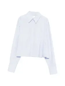 Рубашка с плиссированной передней частью Sportmax, синий